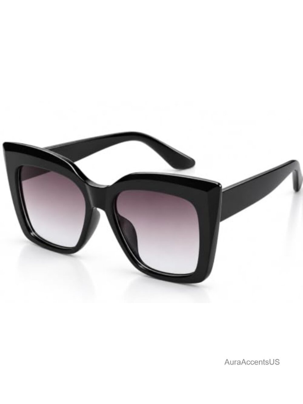 Oversized Square Cat Eye Sunglasses Gradient Lens UV Protection